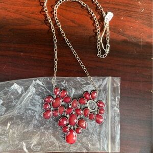 Elegant Red Gemstone Necklace